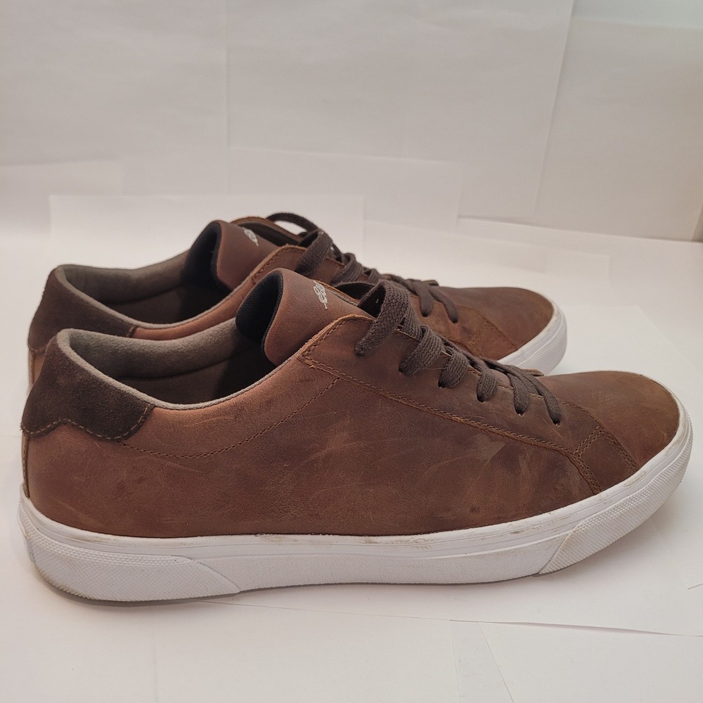 Eddie Bauer Leather Sneakers Mens 13 Brown Excellent Low Top Shoes 0103-966 Fh22 View 4